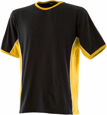Heavyweight Cotton Sports Style Tee Black and Amber