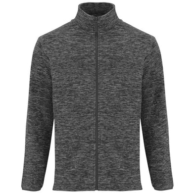 Full Zip Black Melange Fleece Jacket