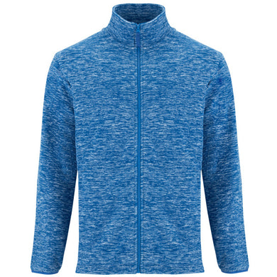 Full Zip Royal Blue Melange Fleece Jacket