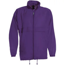 Load image into Gallery viewer, Purple Full Zip Windcheater with Pockets