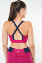 Load image into Gallery viewer, MLK Pink Bra Top with Navy Straps