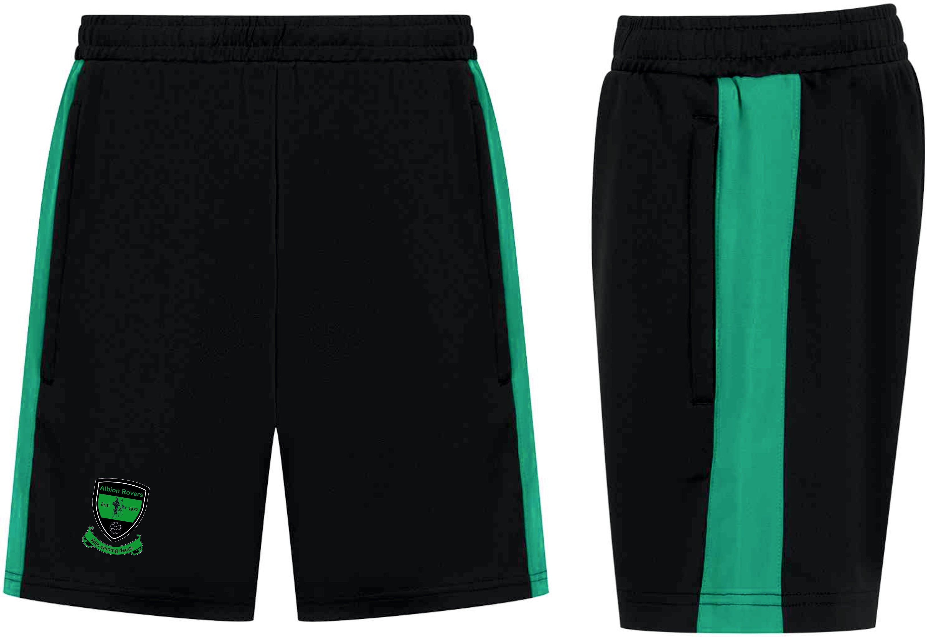 Albion Rovers Leisure Shorts with 2 zipped pockets - Kids Sizes