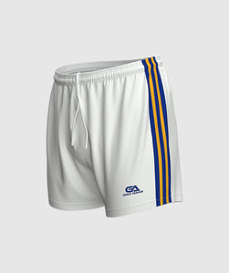 Gaelic Armour White Royal Blue and Amber Match Shorts