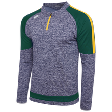 Load image into Gallery viewer, Gaelic Armour Navy Marl Green and Gold Quarter Zip - Reduced to €10