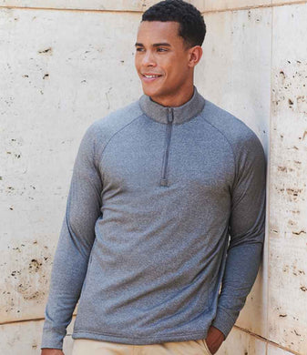 Henbury Grey Marl  Quarter Zip Top - Reduced to €10