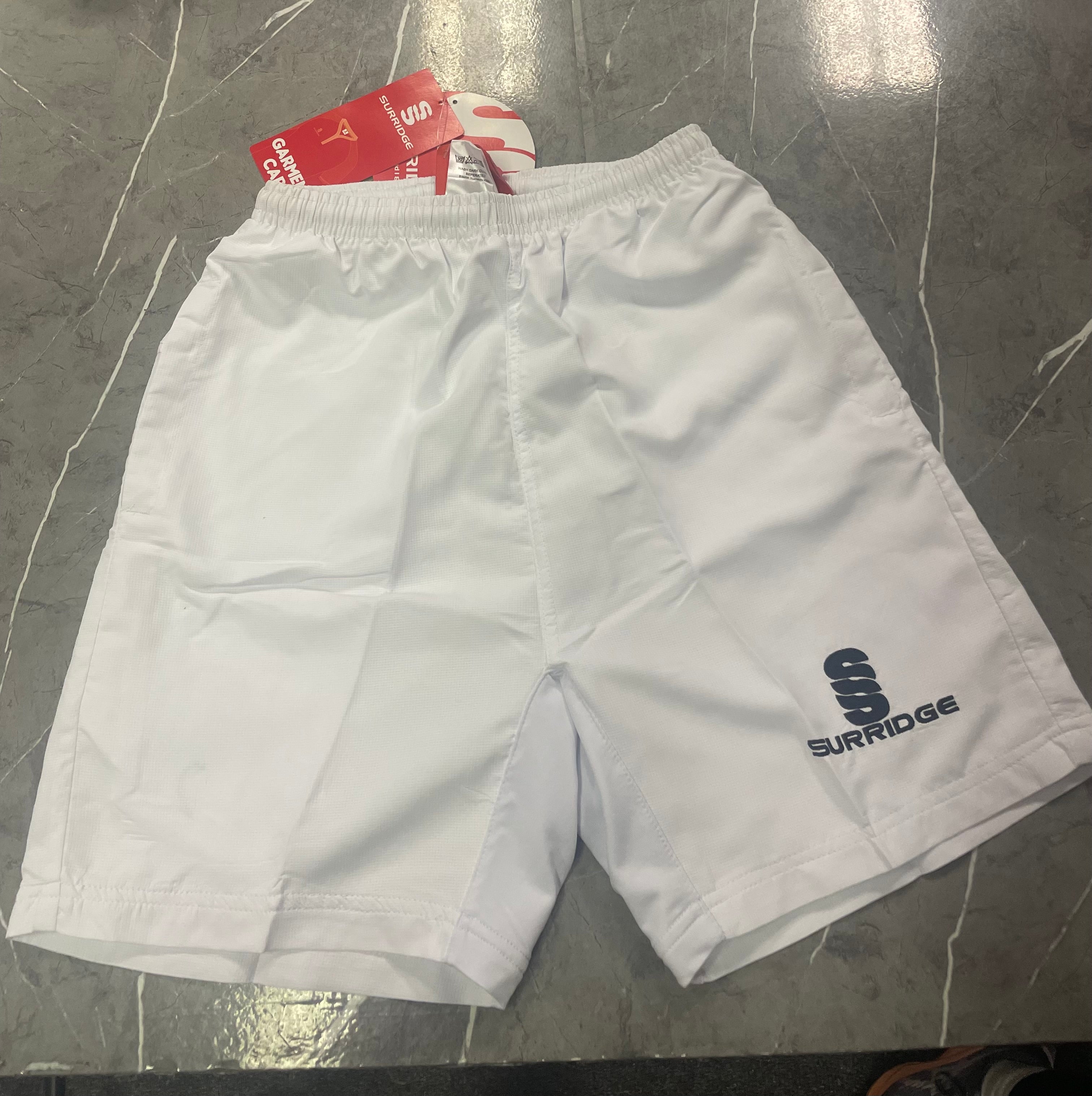 Surridge High Quality Leisure Shorts WHite