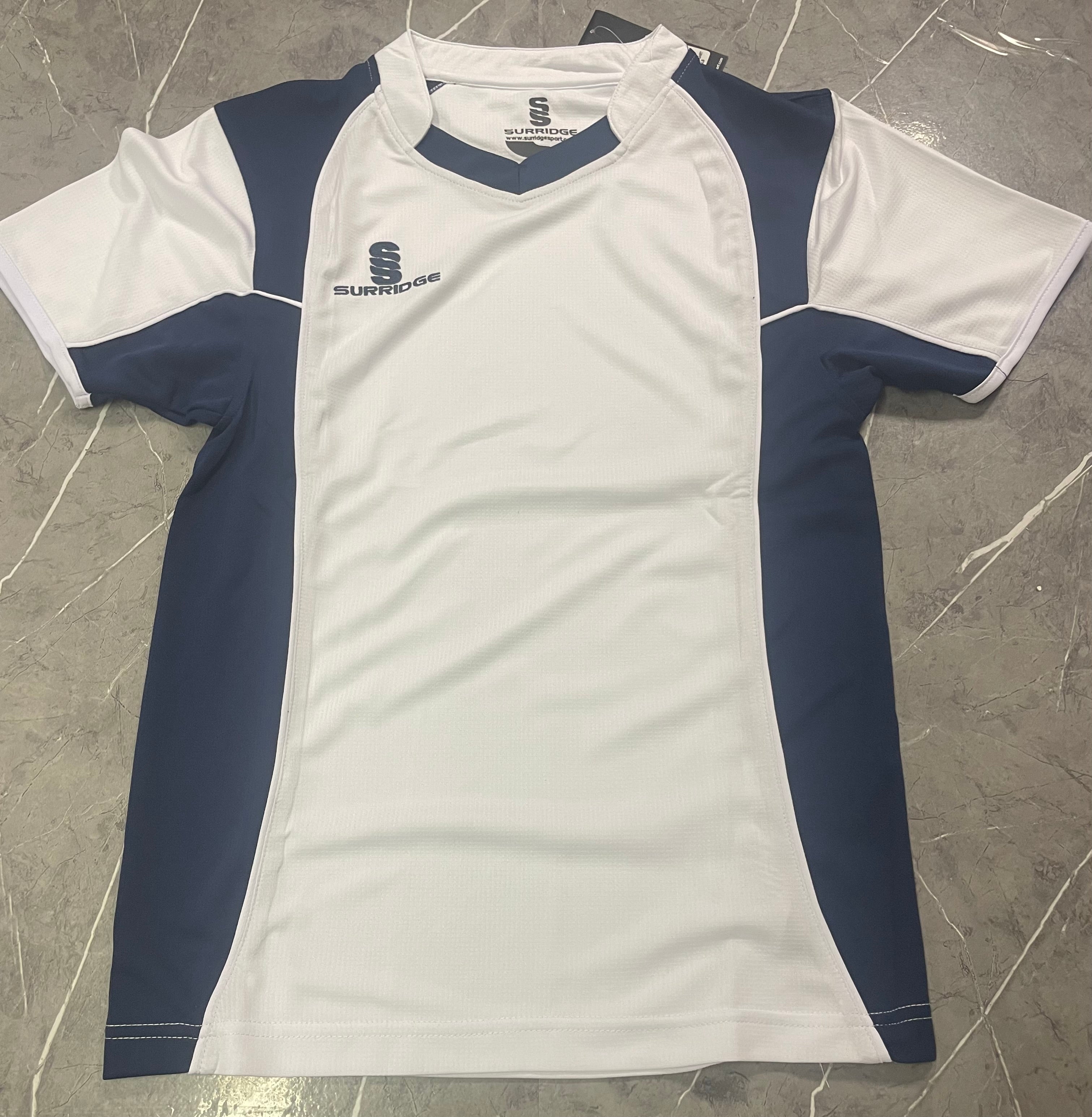 Surridge High Quality Training Tee / White and Navy