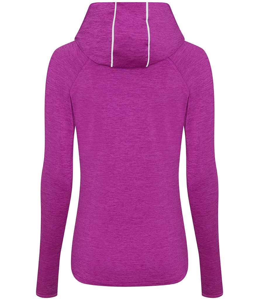 AWDis Ladies Cool Cowl Neck Top - Sports Fitness Hoodie Raspberry Pink