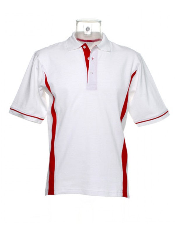 Kustom Kit  White and Red Polo Shirt
