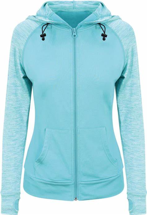 Just Cool Ladies Sports Hoody - Aqua Blue XS / 13/14 only