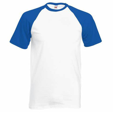 FOTL Short Sleeve White and Blue Cotton Tee