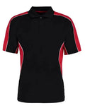 Black and Red Short Sleeve Sports Polo Shirt - Adult Sizes