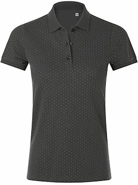 Ladies Sols Polkadot Polo Shirt OxBlood Grey Colour