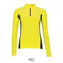 Load image into Gallery viewer, Ladies Sol&#39;s Berlin Base Layer Style - ultra petite range quarter Zip - Neon Yellow