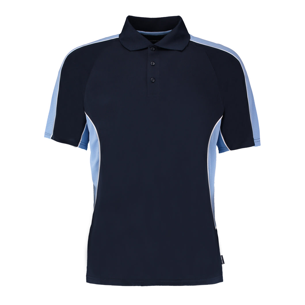 Navy and Sky Blue Short Sleeve Sports Polo Shirt - Adult Sizes