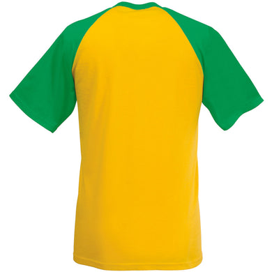 FOTL Short Sleeve Yellow and Green Cotton Tee