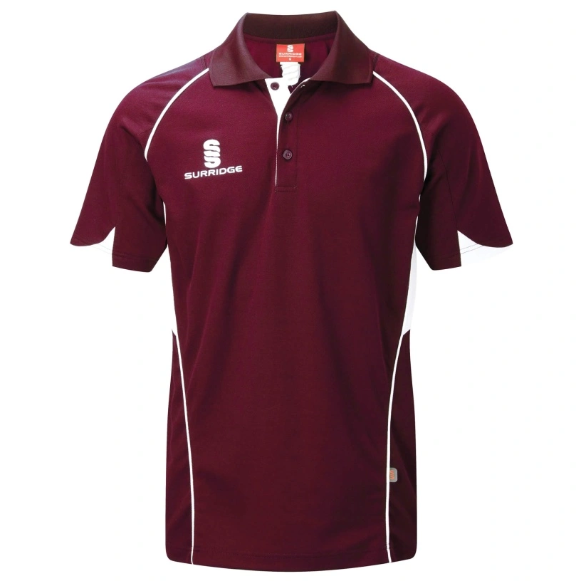 High Quality Strong Performance Sports Polos - Burgundy AGE 13/14 OR XS - REDUCED TO CLEAR 2.50