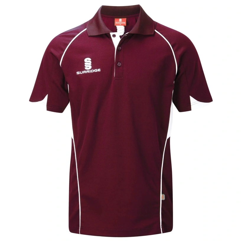 Adult & Children High Quality Strong Performance Sports Polos - Burgundy
