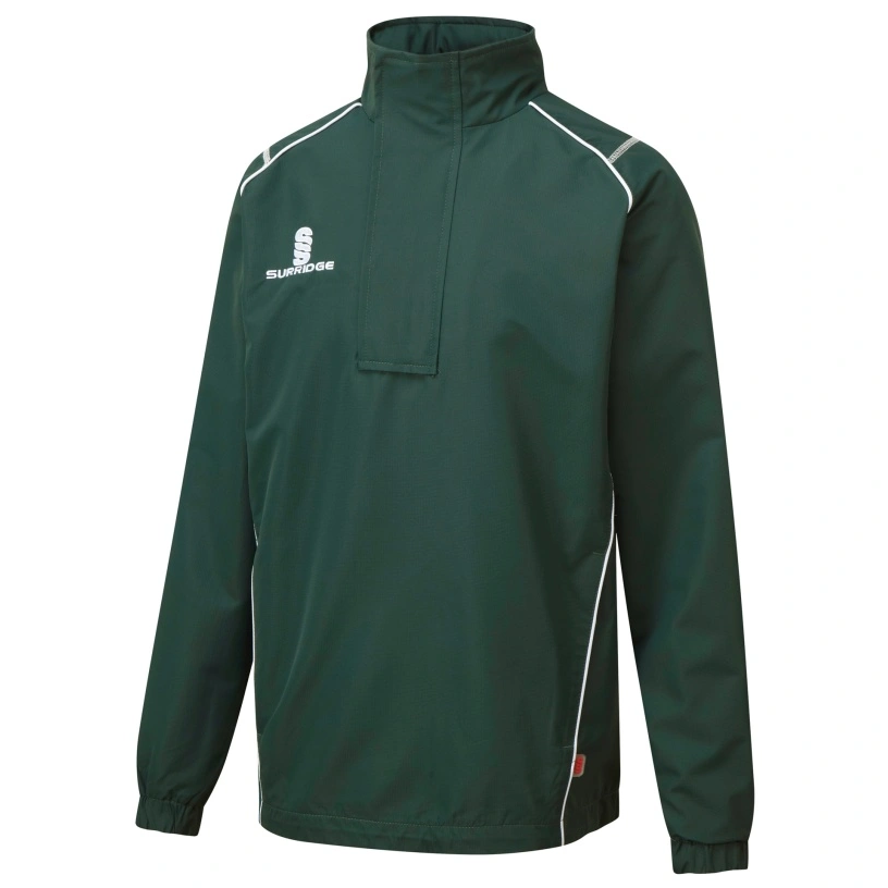 High Quality quarter Zip mesh Lined Rain Jacket - Green Colour - REDUCED TO CLEAR €2.50