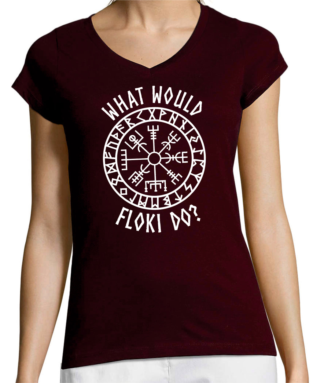 Ladies V-Neck What would FLOKI Do Tribute Tee