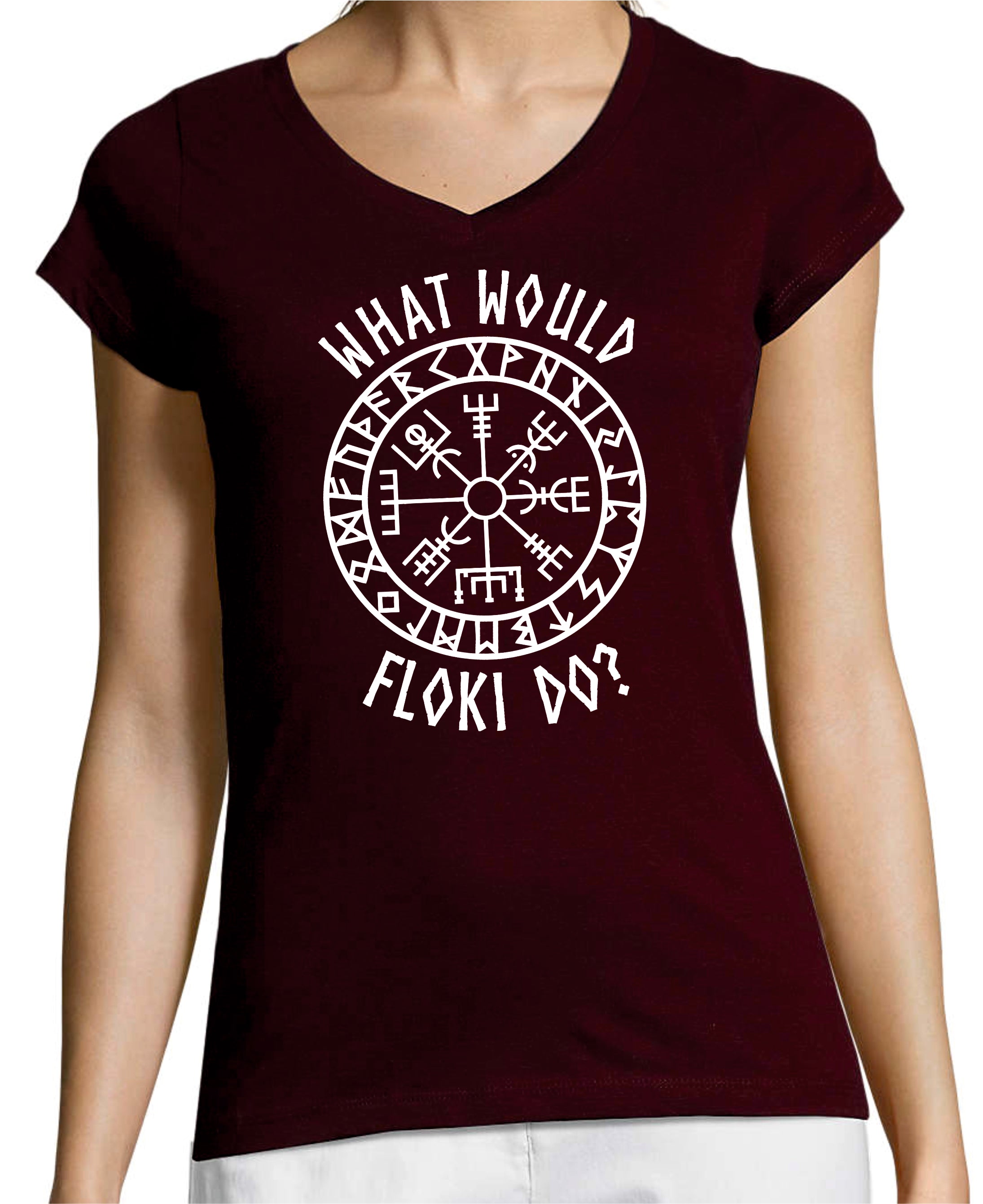 Ladies V-Neck What would FLOKI Do Tribute Tee