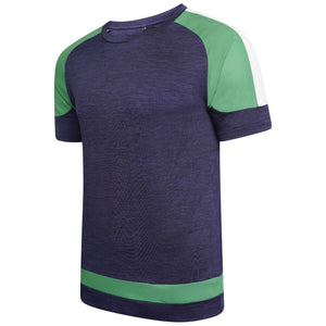 High Performance Sports Training T-Shirt Navy and Green