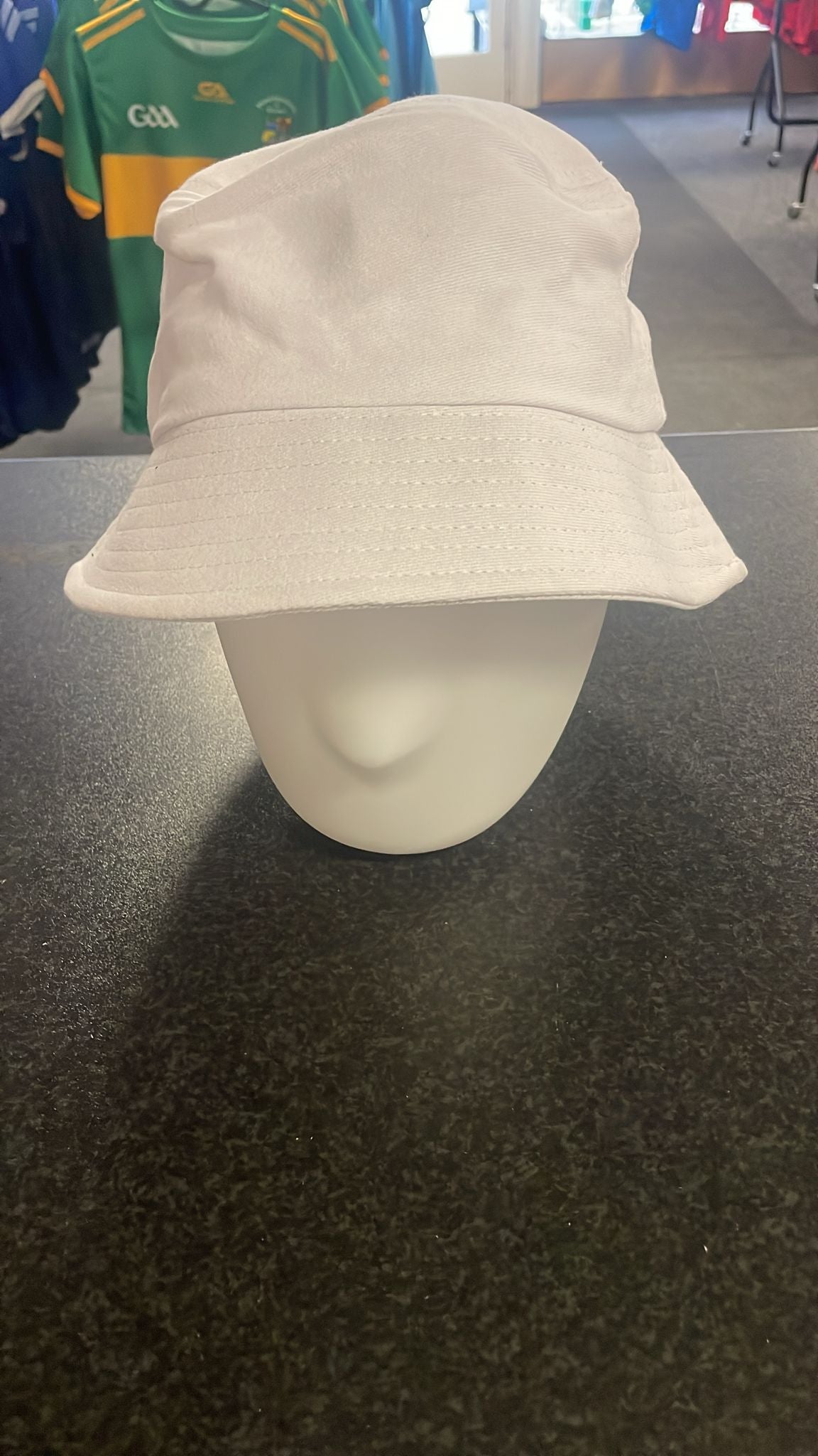 White Blue  Bucket Hat