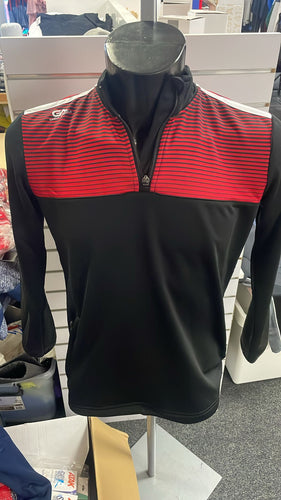 Gaelic Armour Black Red and White performance half zip - Childrens  sizes