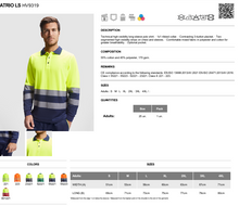 Load image into Gallery viewer, Atrio Long Sleeved Technical high-visibility short-sleeve polo shirt.