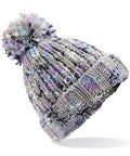 Large Twister pom pom beanie