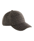 Wool blend check cap