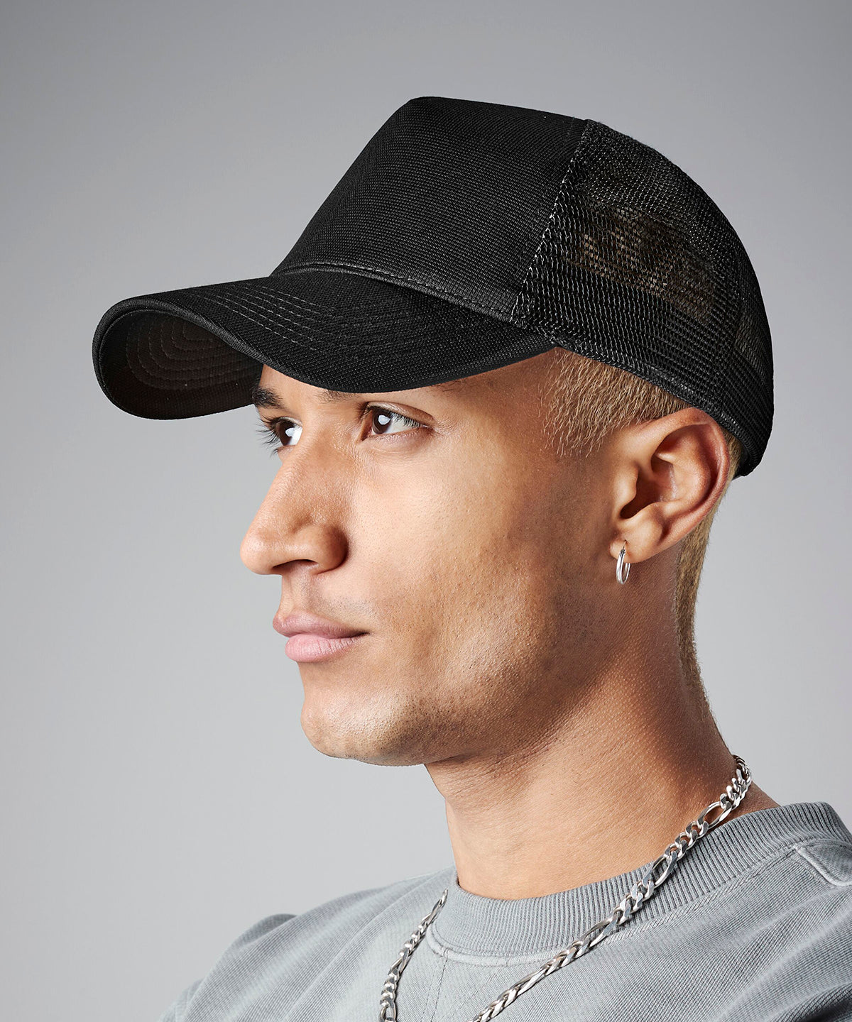 Microknit snapback trucker