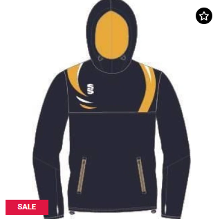 Navy / Amber and white overhead Hoodie - Ladies sizes only