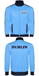 Up The Dubs  Full Zip Retro Tracksuit Top & Trousers - Navy and Sky