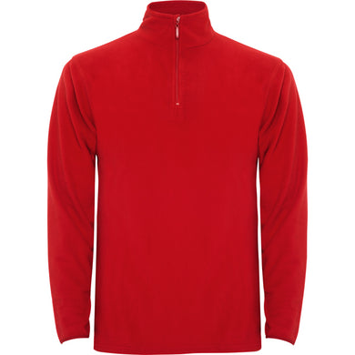 Red Lightweight And Warm Micro-Fleece Quarter Zip - Adult and Childrens Sizes