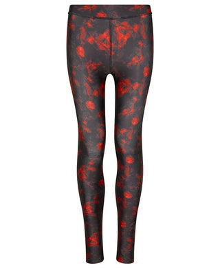 Ladies Cool Printed Leggings Red Haze Colour