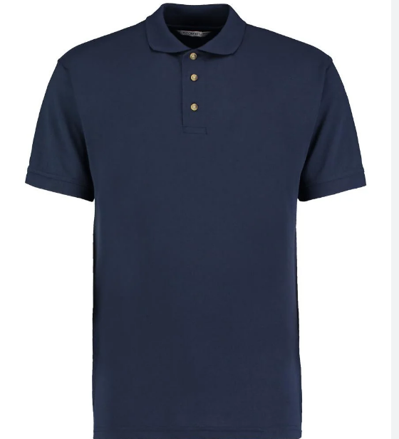 Kustom Kit  Navy Slightly Oversized Polo Shirt