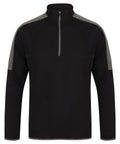 ¼ zip mid-layer with contrast panelling