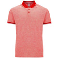 Red Polo Shirt with contrast collar and cuffs - All sizes