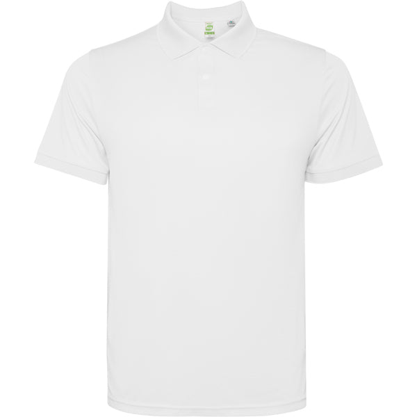 Tormo Technical Sports  Polo Shirt with Matching Clasp Button - White