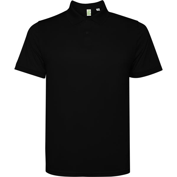 Tormo Technical Sports  Polo Shirt with Matching Clasp Button - Black