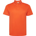 Tormo Technical Sports  Polo Shirt with Matching Clasp Button - Fire Orange