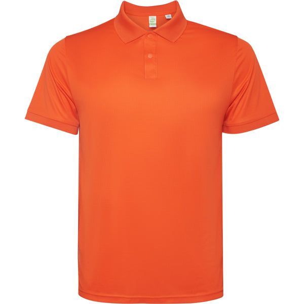 Tormo Technical Sports  Polo Shirt with Matching Clasp Button - Fire Orange