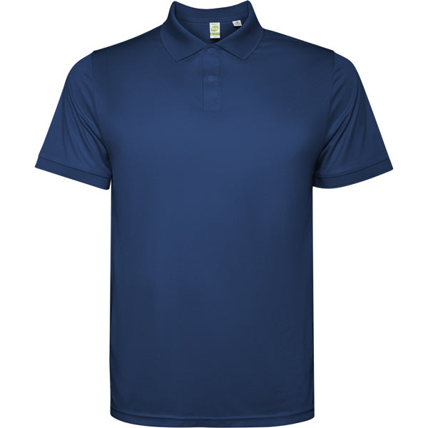 Tormo Technical Sports  Polo Shirt with Matching Clasp Button - Navy Blue