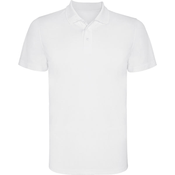 Monzha Single Colour Technical Sports  Polo Shirt  - white