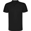 Monzha Single Colour Technical Sports  Polo Shirt  - Black