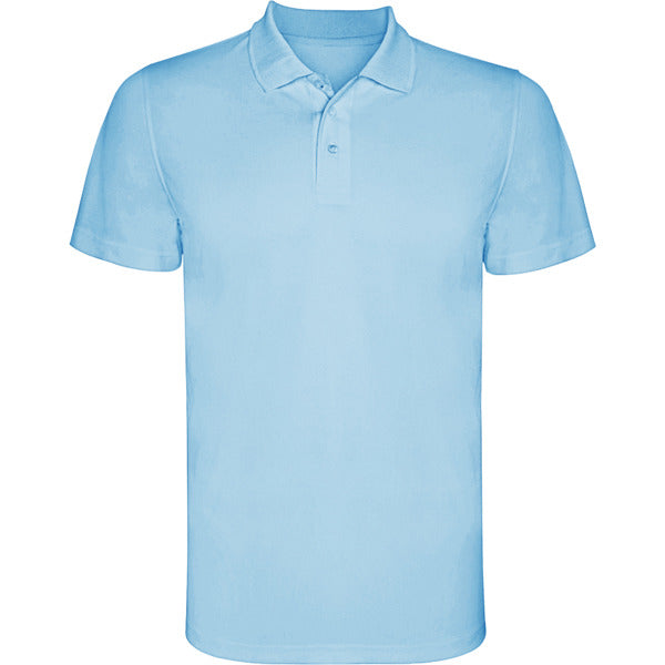 Monzha Single Colour Technical Sports  Polo Shirt  - Sky Blue