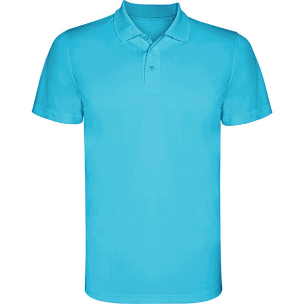 Monzha Single Colour Technical Sports  Polo Shirt  - Turquoise