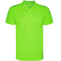 Monzha Single Colour Technical Sports  Polo Shirt  - Lime Green