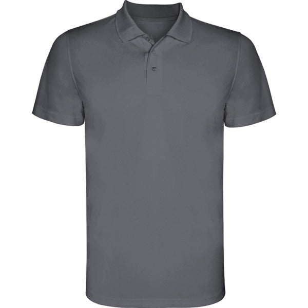 Monzha Single Colour Technical Sports  Polo Shirt  - Lead Grey